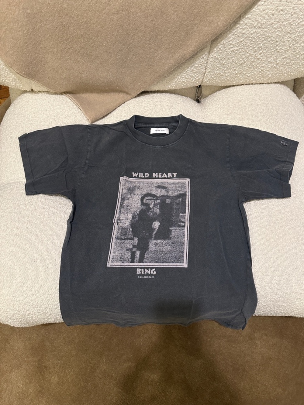Anine Bing Georgie Mohawk Wild Heart Tee Size XS - Picture 5 of 6